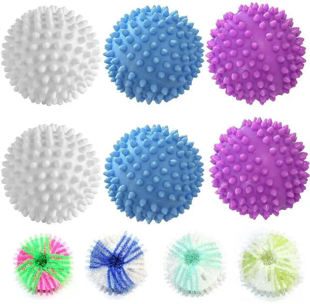 Main image of 6Pcs Reusable Dryer Balls and 4pcs PeT Hair Remover Laundry Dryer Ball Set, Prevent Entanglement Laundry Balls for Laundry Room Washer