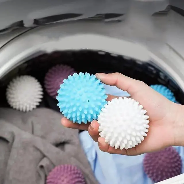 Alt view image 4 of 6 - 6Pcs Reusable Dryer Balls and 4pcs PeT Hair Remover Laundry Dryer Ball Set, Prevent Entanglement Laundry Balls for Laundry Room Washer