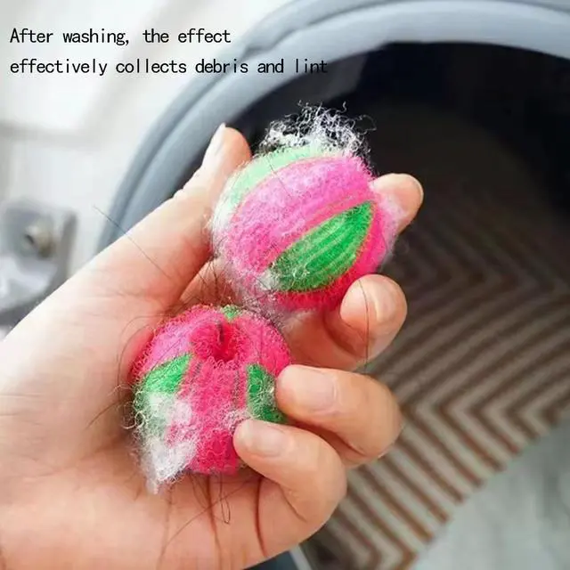 Alt view image 5 of 6 - 6Pcs Reusable Dryer Balls and 4pcs PeT Hair Remover Laundry Dryer Ball Set, Prevent Entanglement Laundry Balls for Laundry Room Washer