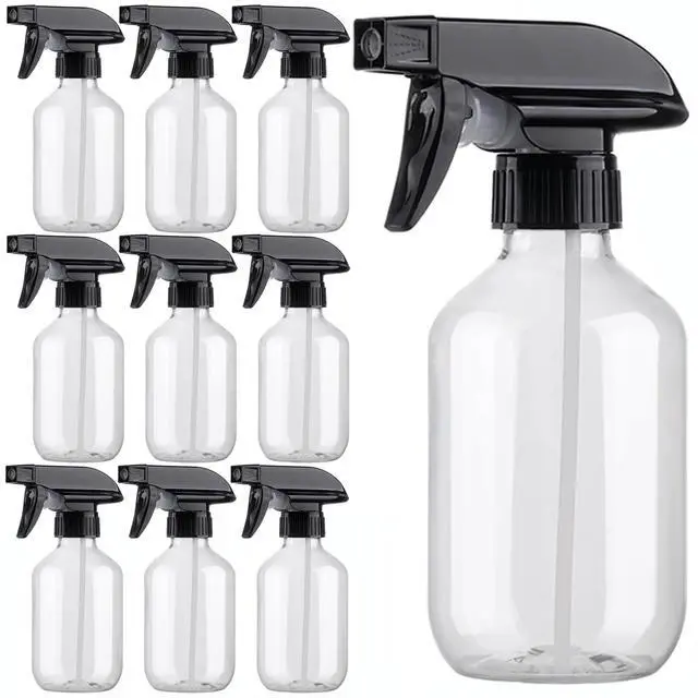 Main image of 10 Packs Spray Bottle,10 Oz/300ml Fine Mist Water Spray Bottles, Plastic Refillable Containers with Adjustable Nozzle for hair, pets, plants, cleaning