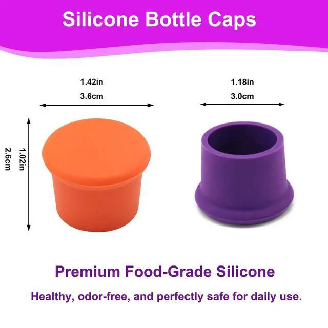 Alt view image 3 of 7 - 12 Pcs Colorful Silicone Wine Stoppers, Reusable Wine Bottle Stopper, Sparkling Wine Corks, Champagne Stoppers, Beverages Beer Bottle Caps, Bottle Stoppers for Glass Bottles, Keep Wine Fresh(6 colors