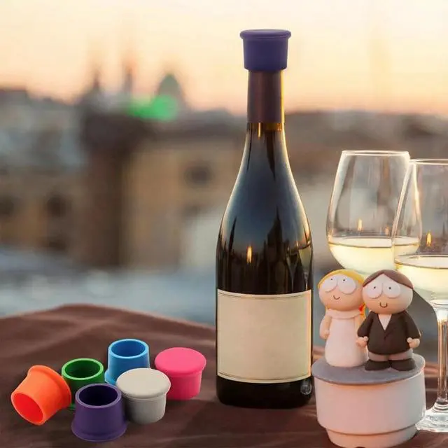 Alt view image 7 of 7 - 12 Pcs Colorful Silicone Wine Stoppers, Reusable Wine Bottle Stopper, Sparkling Wine Corks, Champagne Stoppers, Beverages Beer Bottle Caps, Bottle Stoppers for Glass Bottles, Keep Wine Fresh(6 colors