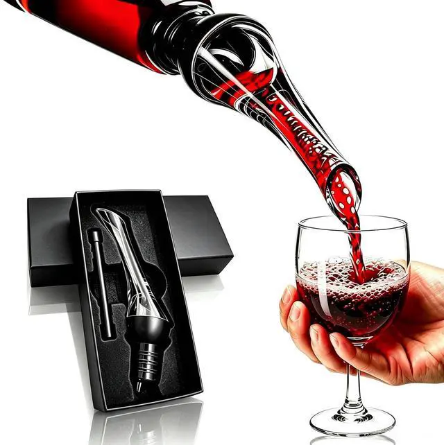 Main image of Wine Aerator Pourer Spout, Premium Aerating Pourers with Gift Packing, Wine Pourer Aerator, Easy to Use for Enhancing Wine Flavor and Smooth Pouring