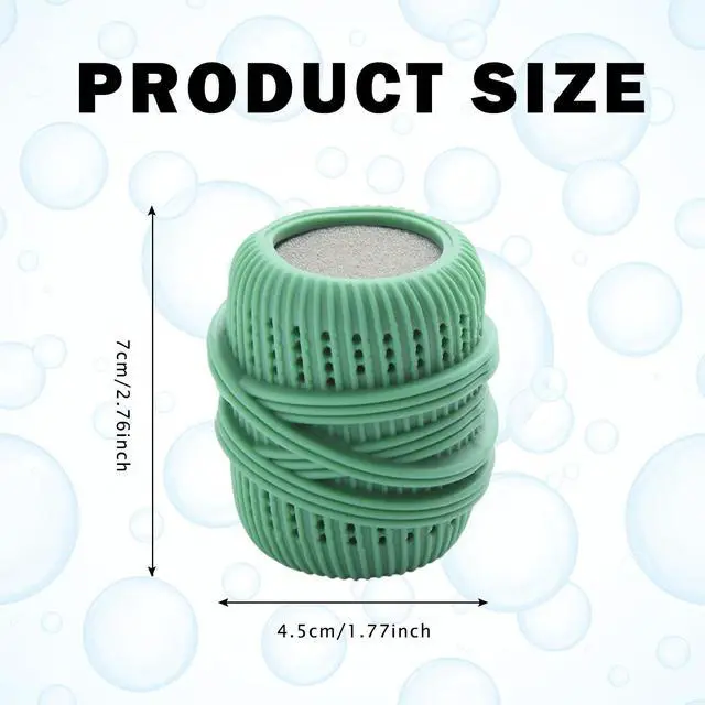 Alt view image 2 of 7 - Washing Machine Laundry Ball Reusable Fabric Softener Dispense Ball for Washing Sponge Cleaning Tool Household Substitute (Green)