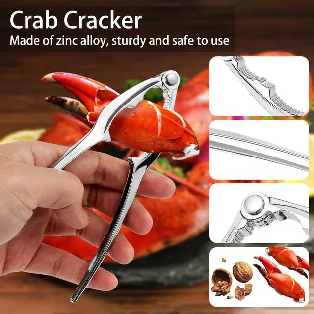 Alt view image 3 of 7 - Seafood Cracker Tool Set With Lobster Sheller Stainless Steel Crab Crackers Crab Leg Fork Seafood Scissors And Storage Bag, Crab Leg Pick Utensils Set Crab Eating Tools (9Pcs)