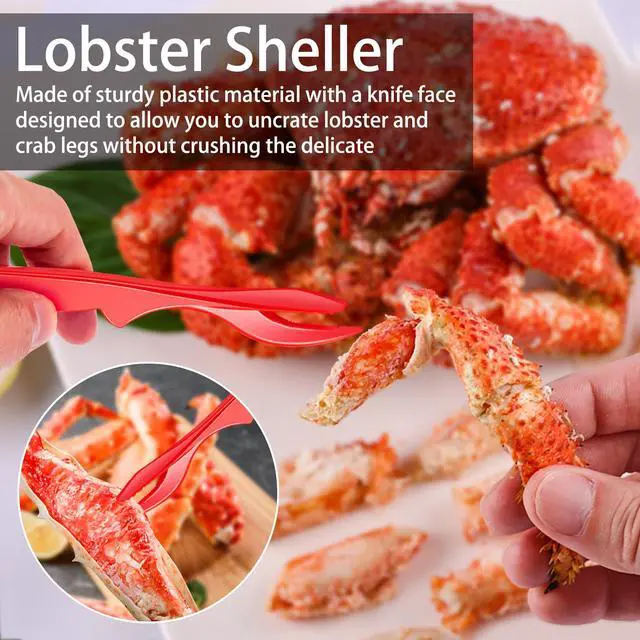 Alt view image 4 of 7 - Seafood Cracker Tool Set With Lobster Sheller Stainless Steel Crab Crackers Crab Leg Fork Seafood Scissors And Storage Bag, Crab Leg Pick Utensils Set Crab Eating Tools (9Pcs)