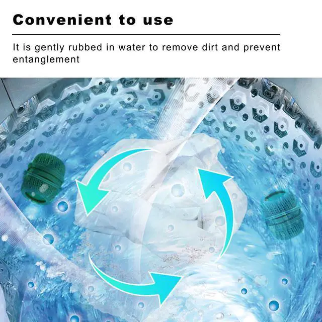 Alt view image 4 of 7 - Washing Machine Laundry Ball Reusable Fabric Softener Dispense Ball for Washing Sponge Cleaning Tool Household Substitute (Green)