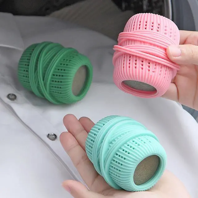 Alt view image 5 of 7 - Washing Machine Laundry Ball Reusable Fabric Softener Dispense Ball for Washing Sponge Cleaning Tool Household Substitute (Green)