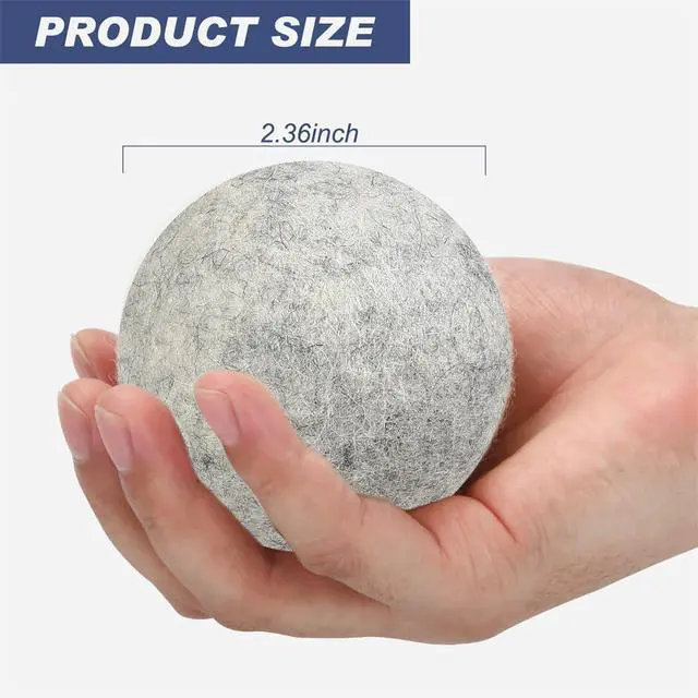 Alt view image 2 of 7 - Wool Laundry Ball Pack of 6 Tumble Dryer Wool Ball Fabric Softener Alternative Reusable Wool Laundry Balls NatureS Fabric Softeners for Fluffs Clothes