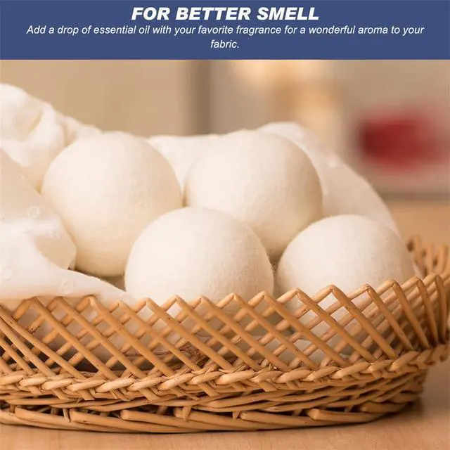Alt view image 6 of 7 - Wool Laundry Ball Pack of 6 Tumble Dryer Wool Ball Fabric Softener Alternative Reusable Wool Laundry Balls NatureS Fabric Softeners for Fluffs Clothes