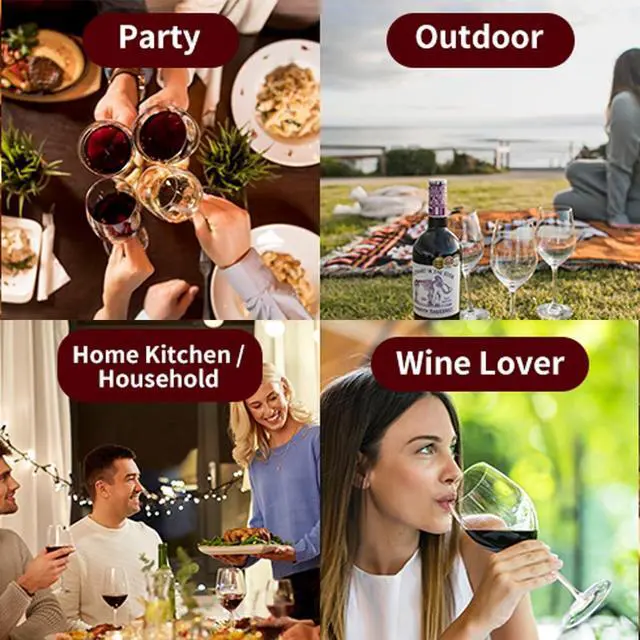 Alt view image 6 of 6 - Wine Opener Gift Set with Foil Cutter Wine Aerator Pourer Stopper | 4-in-1 Gift Set, Best Gifts to Wine Lovers, Air Pressure Wine Opener