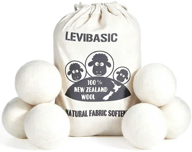 Main image of Wool Dryer Balls 6 Pack, 100% New Zealand Wool to Core