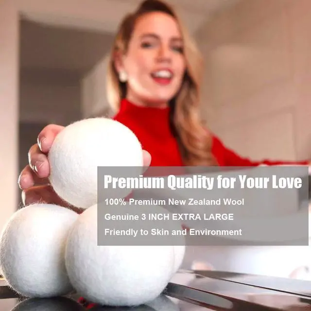 Alt view image 3 of 7 - Wool Dryer Balls 6 Pack, 100% New Zealand Wool to Core
