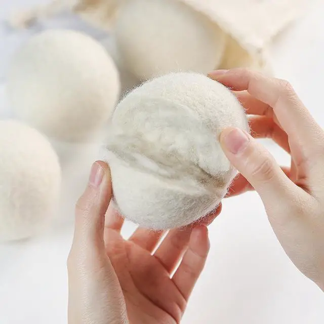 Alt view image 7 of 7 - Laundry Wool Dryer Balls, 6 Pack Natural Fabric Softener, Reusable Laundry Balls for Dryer, Reduces Clothing Wrinkles and Saves Drying Time for Washing Machine Accessories