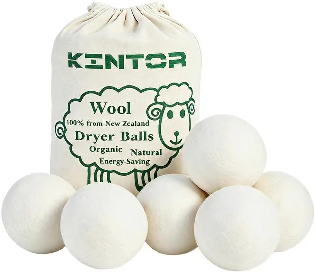 Main image of Wool Dryer Balls XL 6-Pack, Reusable Natural Laundry Fabric Softener