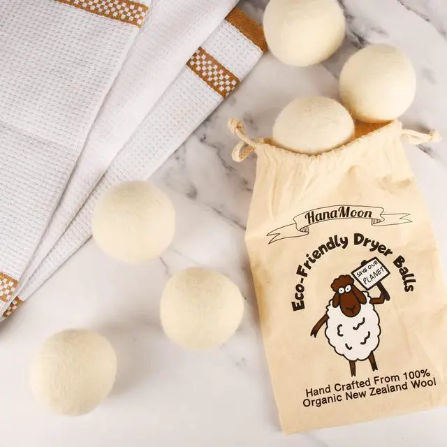 Alt view image 5 of 7 - Wool Tumble Dryer Balls Eco-Friendly Organic Fabric Softener, Reduce Wrinkles & Drying Time, Save Energy, Reusable, Handmade, 100% New Zealand Wool, Baby Safe, Unscented, XL Size (Pack of 6)