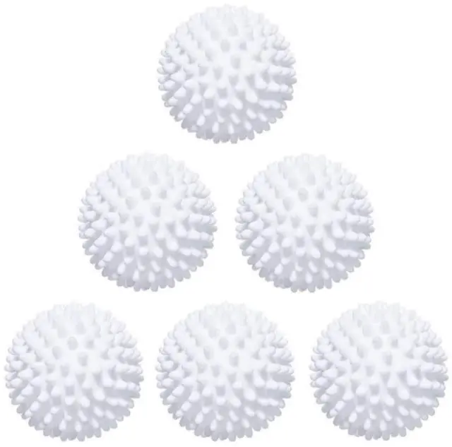Main image of Laundry Dryer Balls - 6 Pack Reusable Fabric Softener Alternative (White)