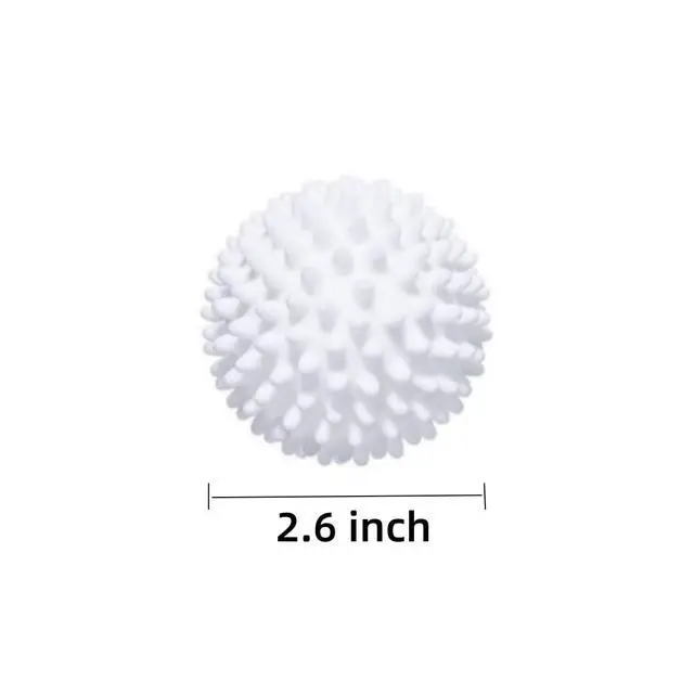 Alt view image 2 of 3 - Laundry Dryer Balls - 6 Pack Reusable Fabric Softener Alternative (White)
