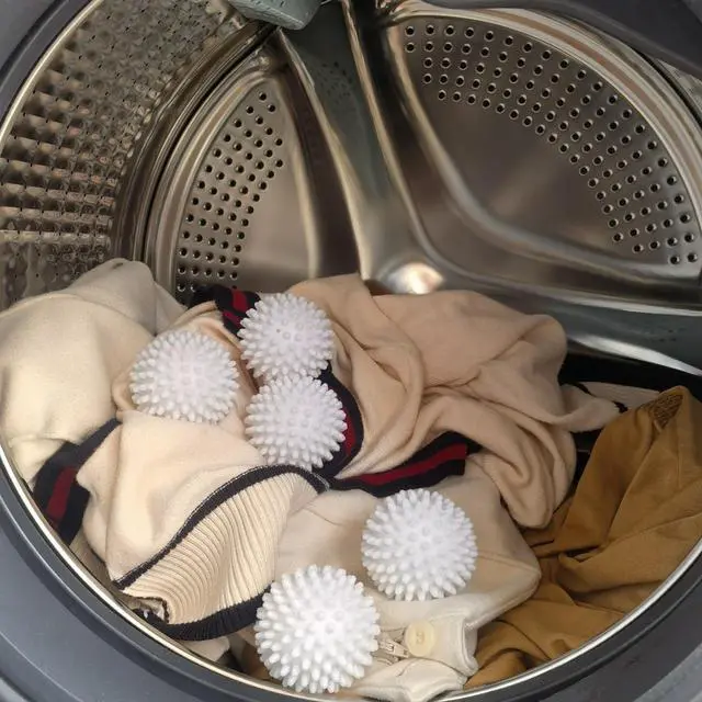 Alt view image 3 of 3 - Laundry Dryer Balls - 6 Pack Reusable Fabric Softener Alternative (White)