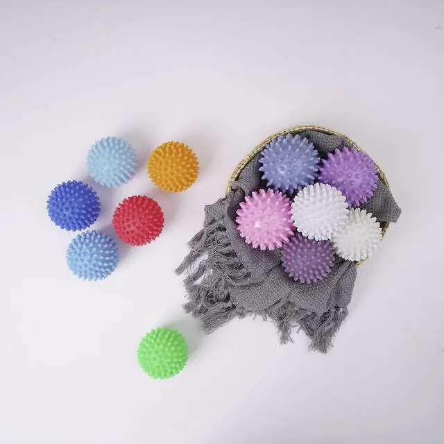 Alt view image 5 of 7 - Reusable Laundry Dryer Balls - Eco Friendly Fabric Softener Alternatives Soften and Fluff Laundry Wrinkle Release(Set of 4 Random Color)