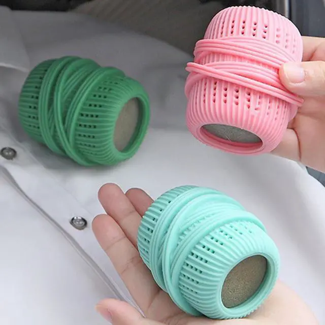 Alt view image 3 of 7 - 3pcs/Set Washing Machine Laundry Ball, Fabric Softener Dispenser, Reusable Laundry Sponge Ball for Washer, Dryer, Household Substitute