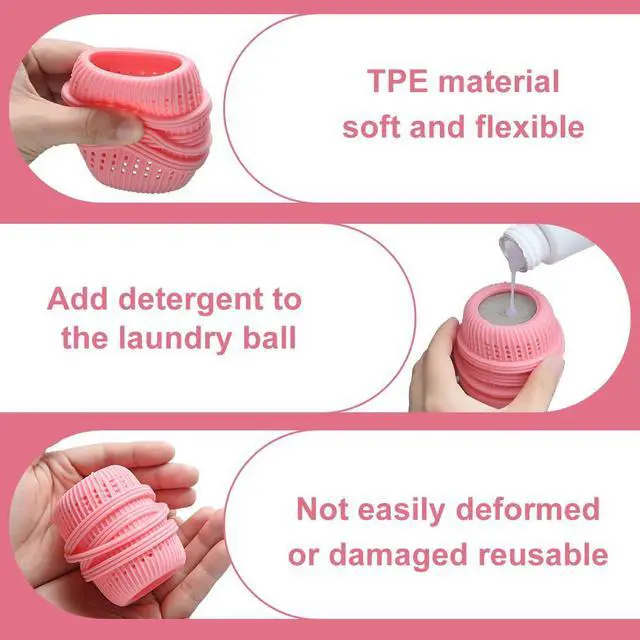 Alt view image 4 of 7 - 3pcs/Set Washing Machine Laundry Ball, Fabric Softener Dispenser, Reusable Laundry Sponge Ball for Washer, Dryer, Household Substitute