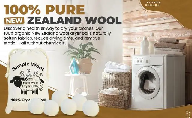Alt view image 7 of 7 - XL Dryer Balls from 100% New Zealand Wool (6-Pack), Natural & Reusable Fabric Softener Balls for 1000+ Loads, Essential Oil Ready Laundry Accesories, Reduces Wrinkles & Cuts Drying Time