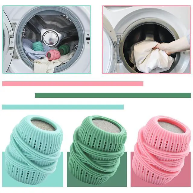 Alt view image 6 of 6 - 3 Pcs Reusable Fabric Softener Dispenser Balls Laundry Dryer Balls Washing Machine Refillable Ball Substitute Softening Static Removal Household Cleaning Tools
