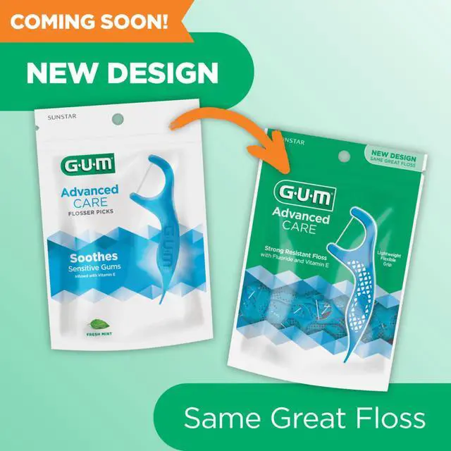 Alt view image 6 of 7 - Advanced Care Dental Floss Picks, Fresh Mint Flavor 150 Count