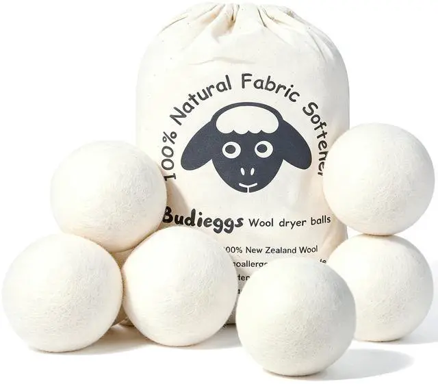Main image of Wool Dryer Balls XL 6-Pack, 100% New Zealand Wool Handmade