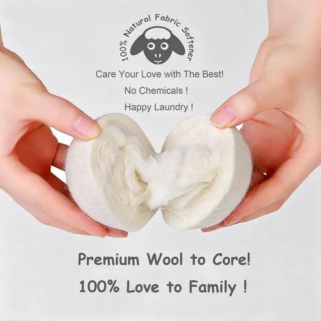 Alt view image 5 of 7 - Wool Dryer Balls XL 6-Pack, 100% New Zealand Wool Handmade