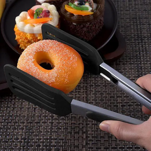 Alt view image 7 of 7 - 7 inch Mini Silicone Serving Tongs with Silicone Tips Set of 3