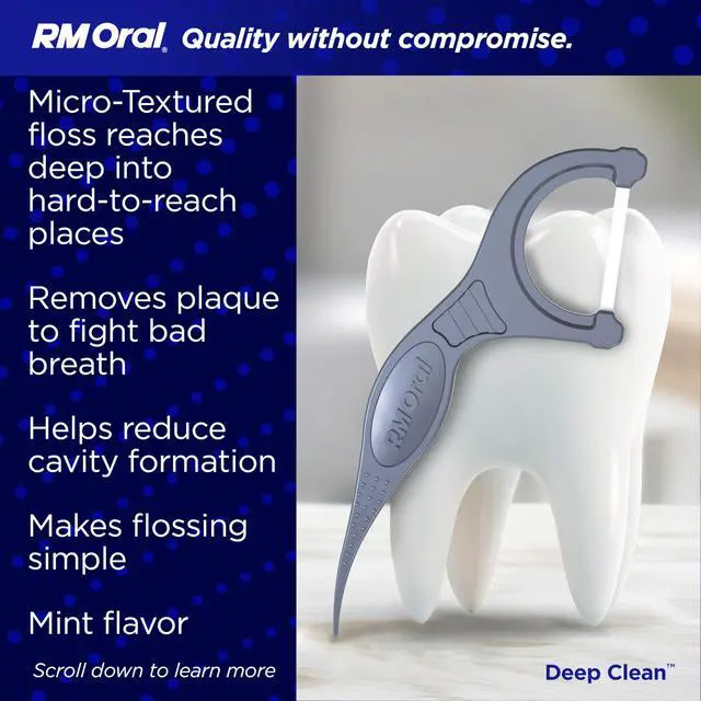 Alt view image 2 of 7 - Deep Clean Premium Flossers, Mint Dental Flossers - 90 Count