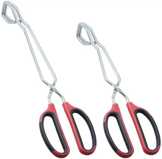 Main image of Stainless Steel Scissor Tongs 11-Inch and 13-Inch Set, Set of 2