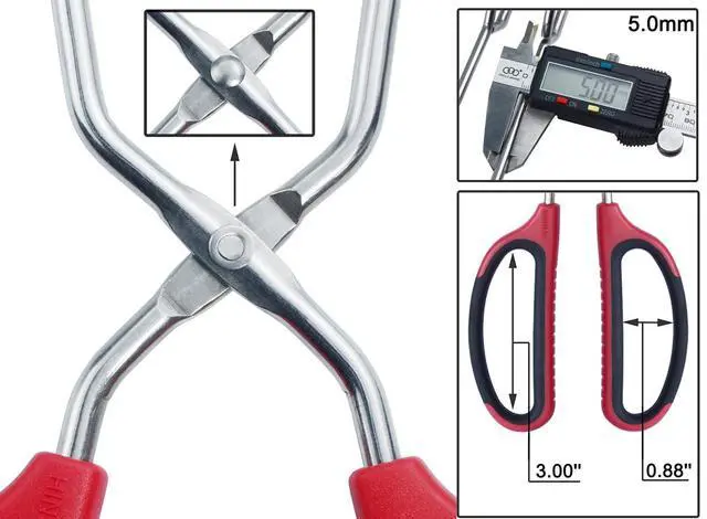 Alt view image 3 of 5 - Stainless Steel Scissor Tongs 11-Inch and 13-Inch Set, Set of 2