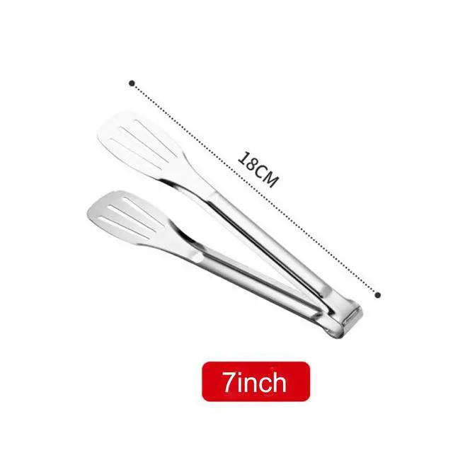 Alt view image 3 of 7 - 2 Pack Kitchen Tongs Stainless Steel Locking Cooking Barbecue Grilling Food Tongs Kitchen Clamps Sturdy High Resistant Heat Tongs (2PC (7inch and 12inch))