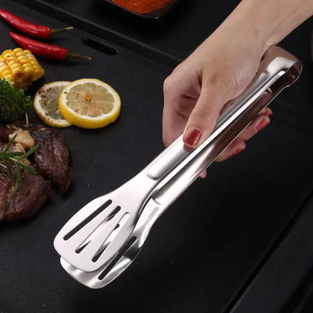 Alt view image 4 of 7 - 2 Pack Kitchen Tongs Stainless Steel Locking Cooking Barbecue Grilling Food Tongs Kitchen Clamps Sturdy High Resistant Heat Tongs (2PC (7inch and 12inch))