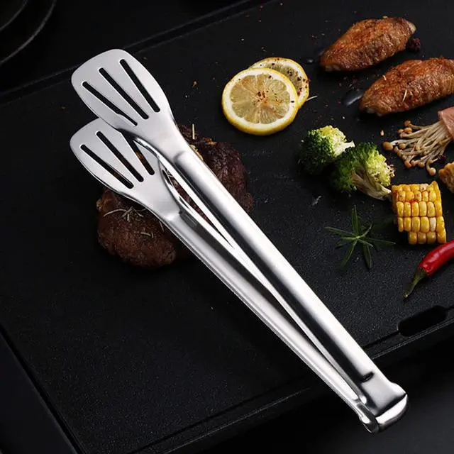 Alt view image 5 of 7 - 2 Pack Kitchen Tongs Stainless Steel Locking Cooking Barbecue Grilling Food Tongs Kitchen Clamps Sturdy High Resistant Heat Tongs (2PC (7inch and 12inch))