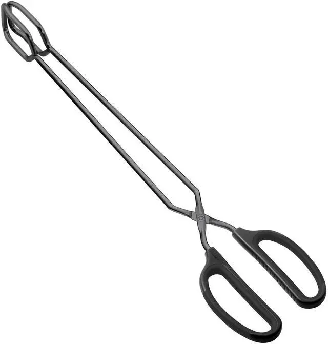 Main image of 16" Extra Long Stainless Steel Scissor Tongs (Black)