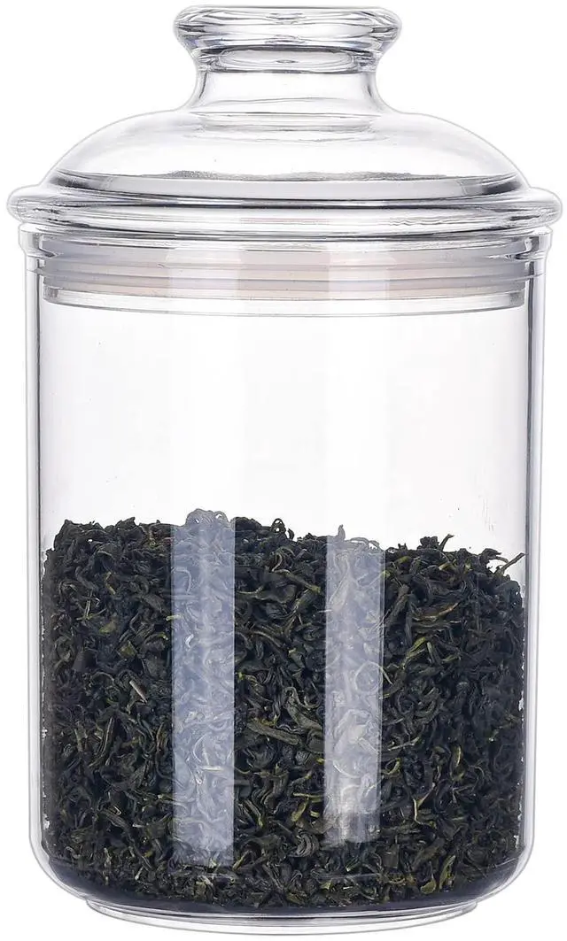 Main image of 24oz Acrylic Storage Jar, Airtight Lid with Silicone Sealing Ring, Ideal Canister Container for Sugar, Tea, Spices, Herbs, Shells, Bath Salt, Christmas Decorative Apothecary Jars
