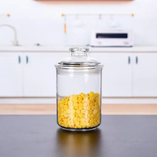 Alt view image 5 of 6 - 24oz Acrylic Storage Jar, Airtight Lid with Silicone Sealing Ring, Ideal Canister Container for Sugar, Tea, Spices, Herbs, Shells, Bath Salt, Christmas Decorative Apothecary Jars