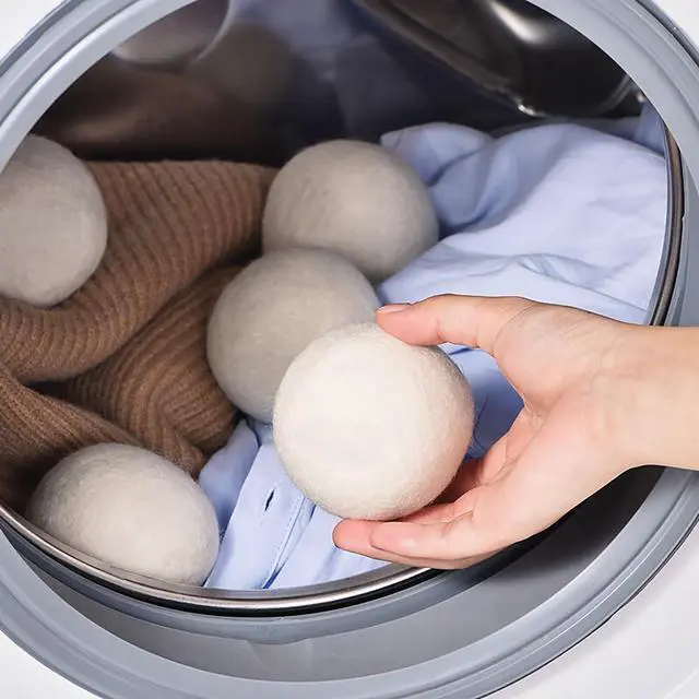 Alt view image 6 of 7 - 6 Pack Wool Dryer Balls, White, 2.75 in/7 cm