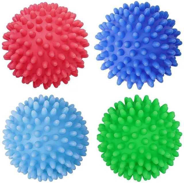 Main image of 4-Pack Reusable Laundry Dryer Balls - Eco Friendly Fabric Softener Alternatives Soften and Fluff Laundry Wrinkle Release(Set of 4 Colorful Color)