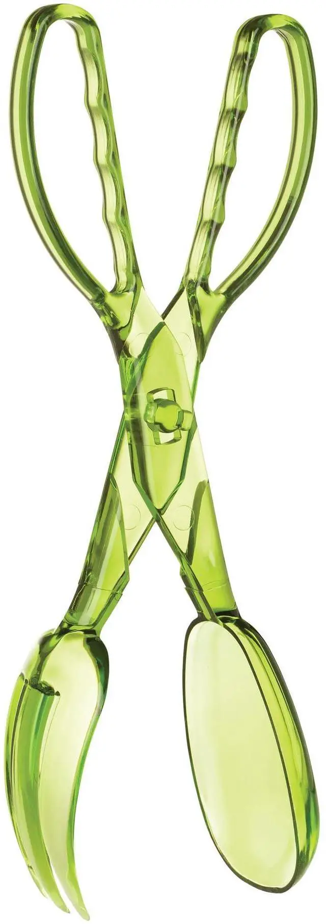 Main image of Salad Tong, Hinged Design, Detachable Fork and Spoon Green