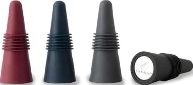 Main image of W6121 Bottle Stoppers Set of 4, Multicolor Wine Bottle Caps to Preserve Freshness, Stylish and Durable, Perfect for Parties and Gifts