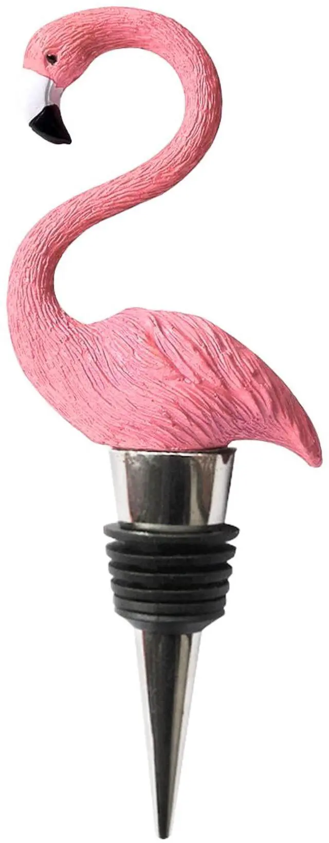 Main image of 1 Pcs Funny Flamingo Wine Stopper for Women Men Flamingo Gift Party Decor Wine Stoppers Decorative Rubber Wine Stoppers Champagne Bottle Stopper Sparking Wine Bottle Sealer