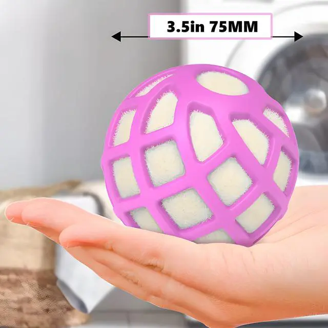 Alt view image 4 of 6 - Dryer Balls Patented Silicone Guard, Natural Wool Core, Super Anti-Tangle & Saves Drying Time, Reduces Static & Noise, Natural Fabric Softener, XL 3" Pack of 3