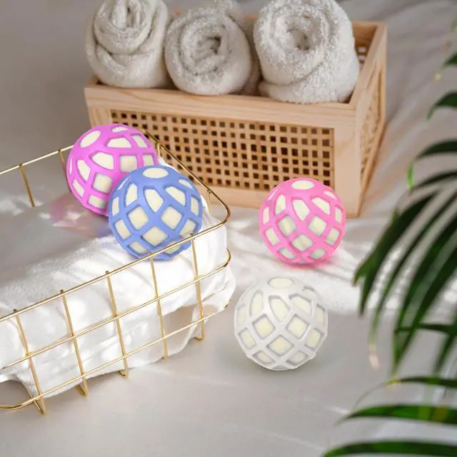 Alt view image 5 of 6 - Dryer Balls Patented Silicone Guard, Natural Wool Core, Super Anti-Tangle & Saves Drying Time, Reduces Static & Noise, Natural Fabric Softener, XL 3" Pack of 3