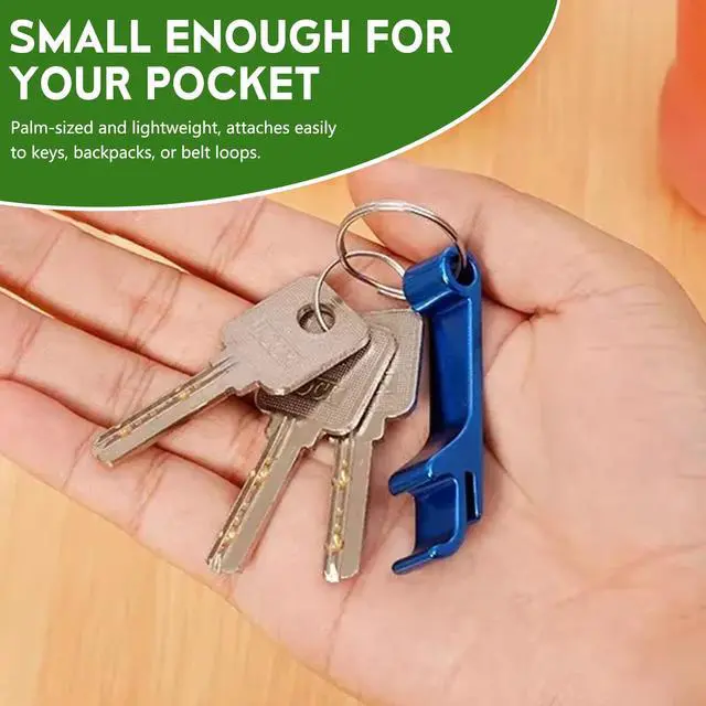 Alt view image 4 of 7 - 6 Pack Aluminum Alloy Bottle Opener Keychain, Pocket Beer Bar Tool Set