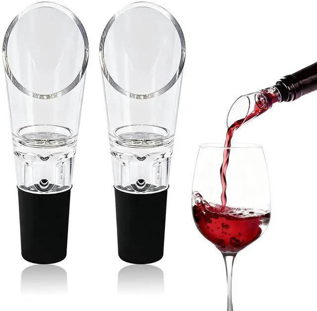 Main image of 2 Pcs 2-in-1 Wine Aerator Pourers, Aerating Spouts for Wine Bottles | 2-Piece Set,2-in-1 Function,In-Pour Aeration,Controlled Serving,Versatile Occasions,Aerating Spouts for Wine Bottles